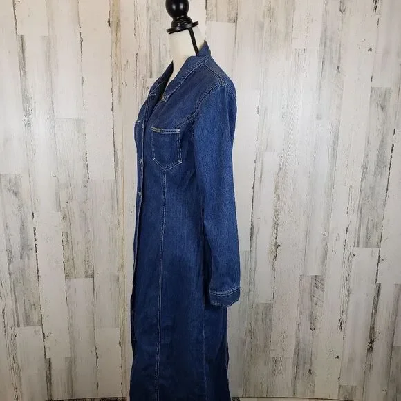 Calvin Klein Jeans Blue Denim Midi Dress - Picture 5 of 10